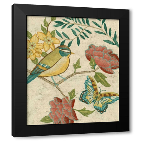 Antique Aviary I Black Modern Wood Framed Art Print with Double Matting by Zarris, Chariklia