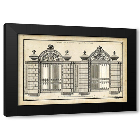 Neufforge Gate I Black Modern Wood Framed Art Print with Double Matting by Neufforge