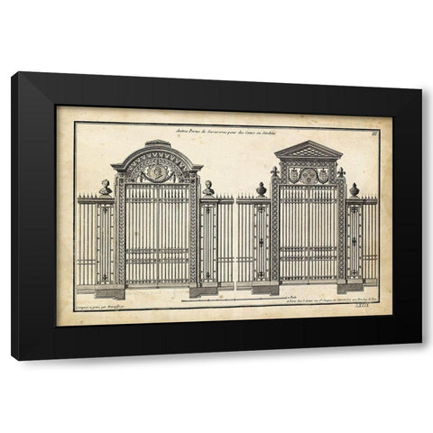 Neufforge Gate II Black Modern Wood Framed Art Print by Neufforge