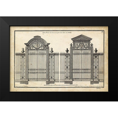 Neufforge Gate II Black Modern Wood Framed Art Print by Neufforge