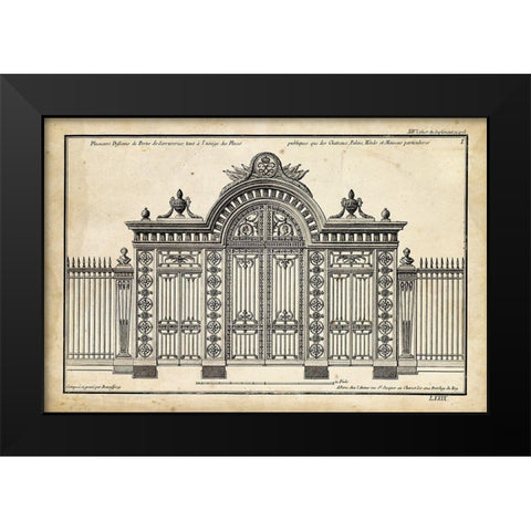 Neufforge Gate III Black Modern Wood Framed Art Print by Neufforge