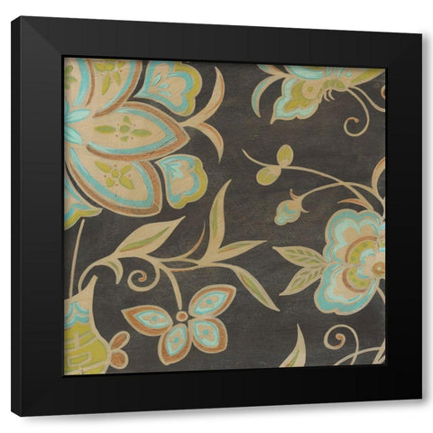 Heirloom Floral II Black Modern Wood Framed Art Print with Double Matting by Vess, June Erica