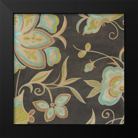 Heirloom Floral II Black Modern Wood Framed Art Print by Vess, June Erica