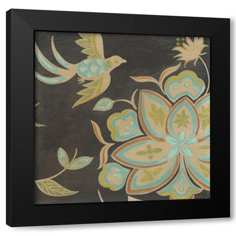 Heirloom Floral III Black Modern Wood Framed Art Print with Double Matting by Vess, June Erica