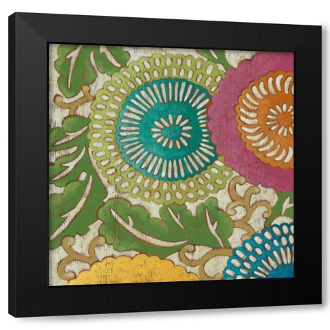 Sakura Blossoms I Black Modern Wood Framed Art Print by Zarris, Chariklia