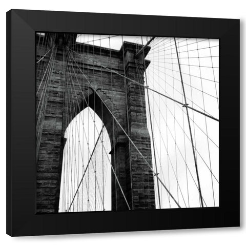 Brooklyn Bridge II Black Modern Wood Framed Art Print with Double Matting by DeNardo, Laura