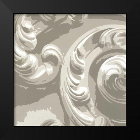 Decorative Relief II Black Modern Wood Framed Art Print by Harper, Ethan