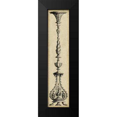Pergolesi Candlestick II Black Modern Wood Framed Art Print by Pergolesi, Michel