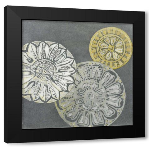 Circular Memories I Black Modern Wood Framed Art Print with Double Matting by Meagher, Megan
