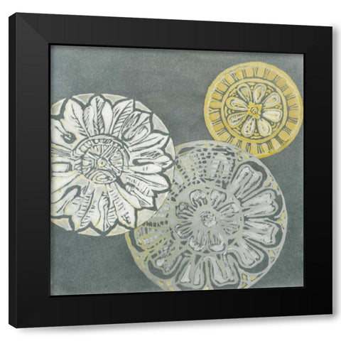 Circular Memories I Black Modern Wood Framed Art Print by Meagher, Megan