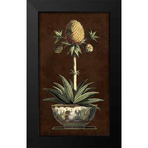 Potted Pineapple I Black Modern Wood Framed Art Print by Vision Studio