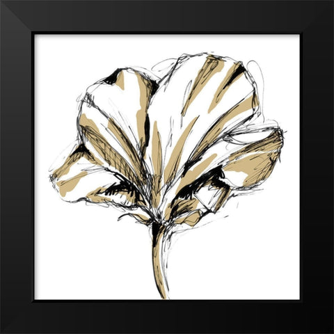 Tulip Sketch IV Black Modern Wood Framed Art Print by Harper, Ethan