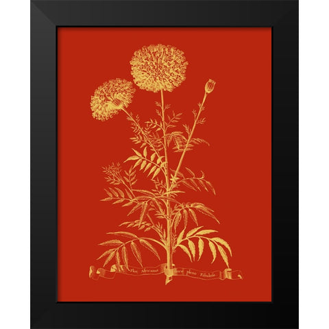 Paprika Bouquet I Black Modern Wood Framed Art Print by Vision Studio