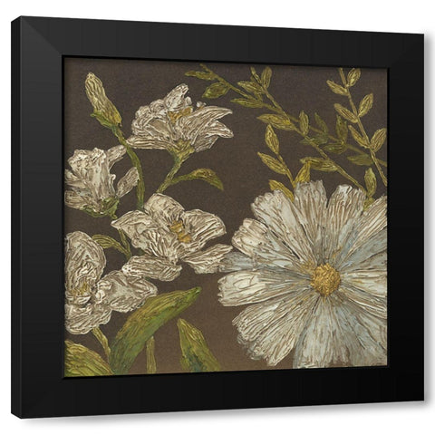 Earth and Floral II Black Modern Wood Framed Art Print by Meagher, Megan
