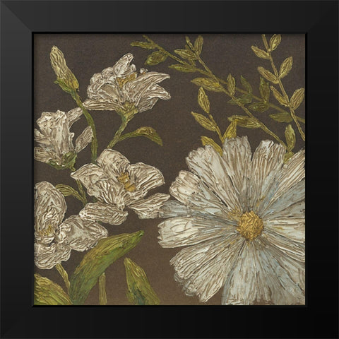 Earth and Floral II Black Modern Wood Framed Art Print by Meagher, Megan