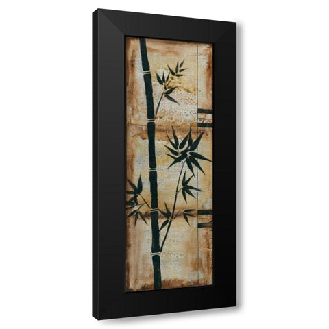 Patinaed Bamboo I Black Modern Wood Framed Art Print with Double Matting by Goldberger, Jennifer