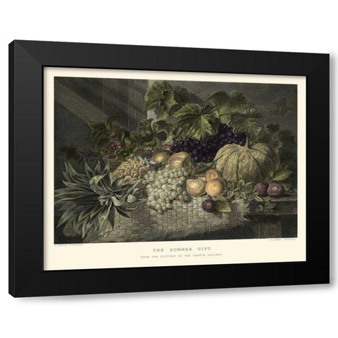 The Summer Gift Black Modern Wood Framed Art Print with Double Matting by Lance, G.
