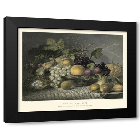 The Autumn Gift Black Modern Wood Framed Art Print by Lance, G.