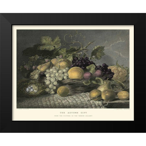 The Autumn Gift Black Modern Wood Framed Art Print by Lance, G.