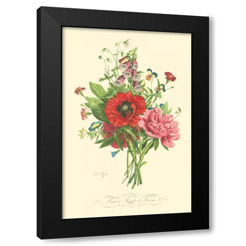 Plentiful Bouquet II Black Modern Wood Framed Art Print with Double Matting by Prevost, T.L.