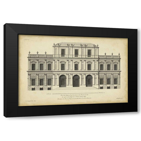 Vintage Facade I Black Modern Wood Framed Art Print by Hulsbergh, H.