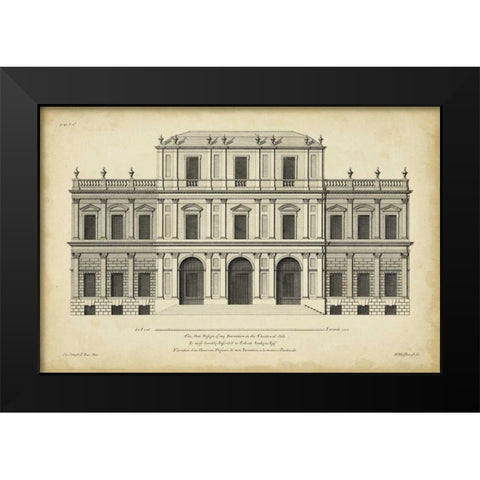 Vintage Facade I Black Modern Wood Framed Art Print by Hulsbergh, H.