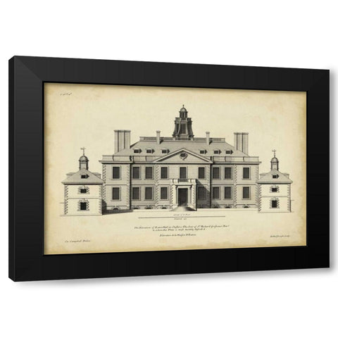 Vintage Facade III Black Modern Wood Framed Art Print by H. Hulsbergh