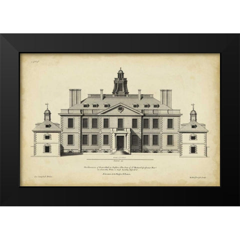 Vintage Facade III Black Modern Wood Framed Art Print by H. Hulsbergh