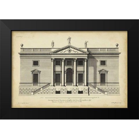 Vintage Facade V Black Modern Wood Framed Art Print by H. Hulsbergh