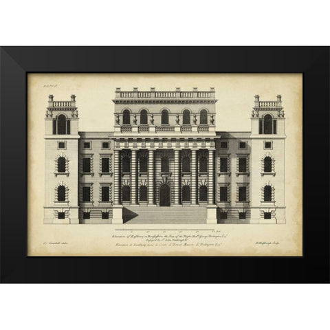 Vintage Facade VI Black Modern Wood Framed Art Print by H. Hulsbergh