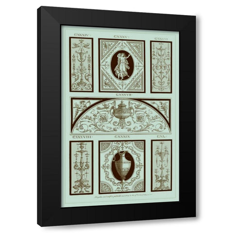 Pergolesi Panel in Celadon I Black Modern Wood Framed Art Print by Pergolesi