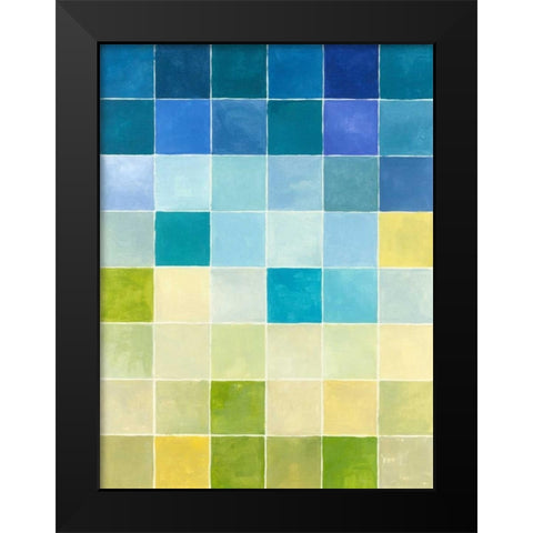 Pixilated Landscape I Black Modern Wood Framed Art Print by Meagher, Megan