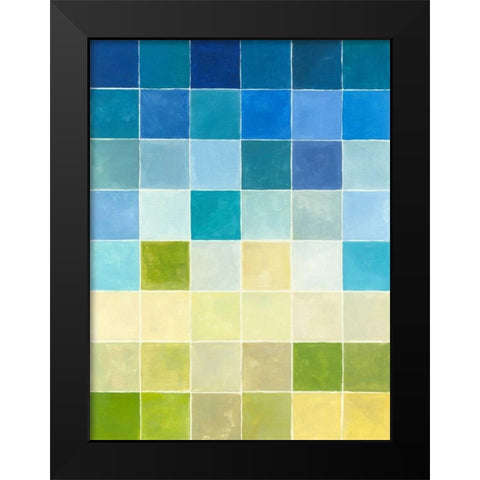 Pixilated Landscape II Black Modern Wood Framed Art Print by Meagher, Megan
