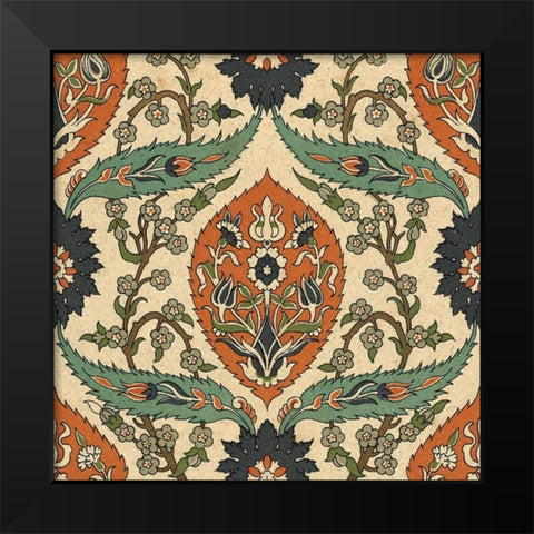 Persian Tile II Black Modern Wood Framed Art Print by Unknown