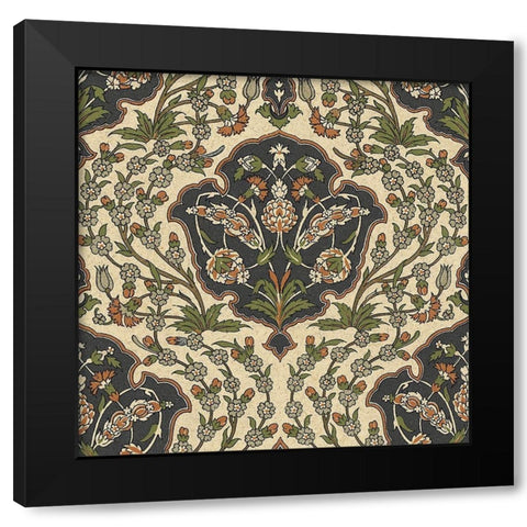 Persian Tile III Black Modern Wood Framed Art Print by Unknown
