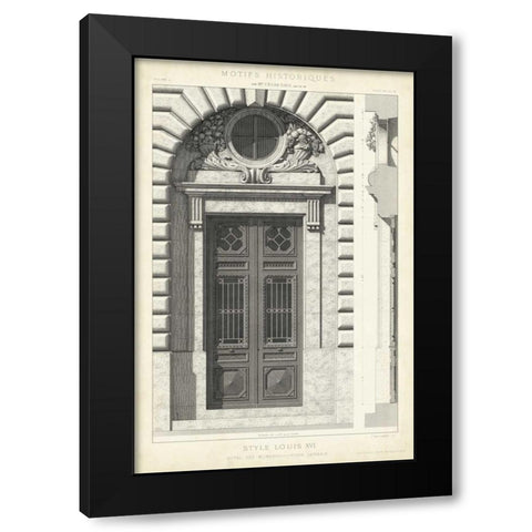 Motifs Historiques I Black Modern Wood Framed Art Print with Double Matting by Unknown