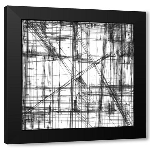 Intersect II Black Modern Wood Framed Art Print with Double Matting by Harper, Ethan