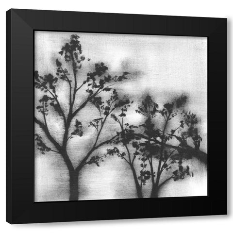 Silvery Trees I Black Modern Wood Framed Art Print by Goldberger, Jennifer