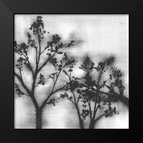 Silvery Trees I Black Modern Wood Framed Art Print by Goldberger, Jennifer