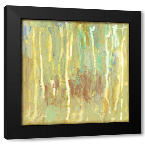 Lime Fusion I Black Modern Wood Framed Art Print with Double Matting by Goldberger, Jennifer