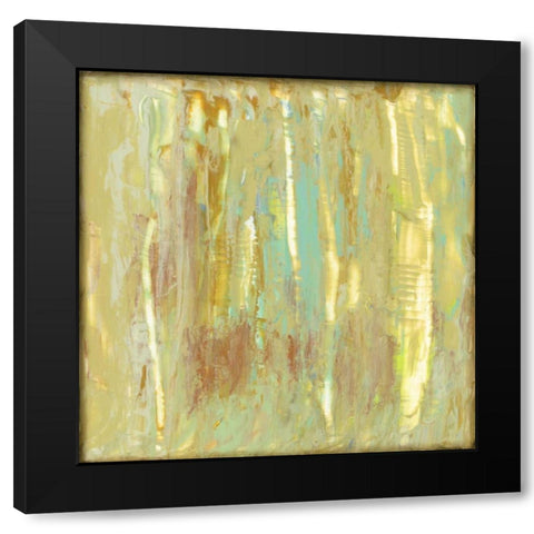 Lime Fusion II Black Modern Wood Framed Art Print by Goldberger, Jennifer