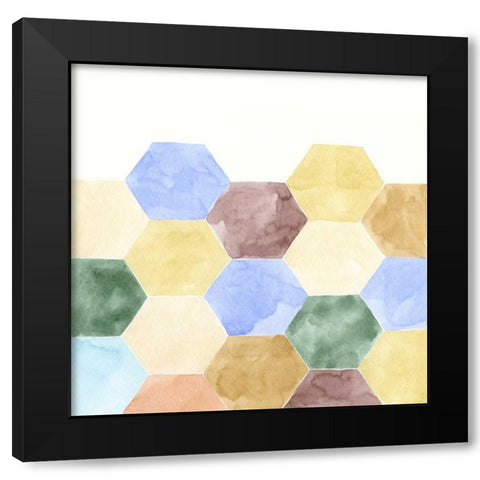 Geometric II Black Modern Wood Framed Art Print with Double Matting by Zarris, Chariklia