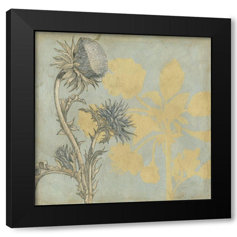 Shadow Floral I Black Modern Wood Framed Art Print with Double Matting by Meagher, Megan