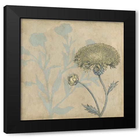 Shadow Floral II Black Modern Wood Framed Art Print by Meagher, Megan