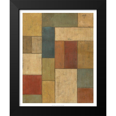 Tiled Abstract I Black Modern Wood Framed Art Print by Meagher, Megan