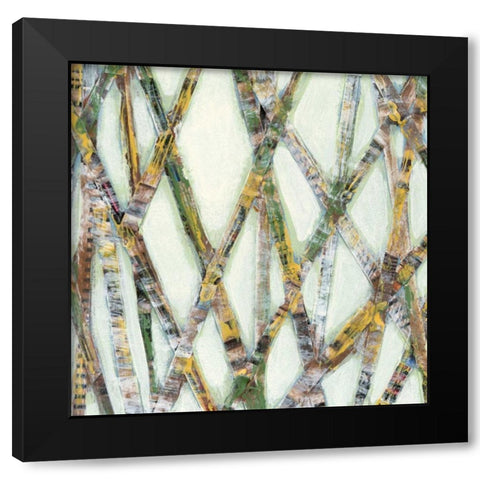 Lemongrass II Black Modern Wood Framed Art Print with Double Matting by Fagalde, Jarman
