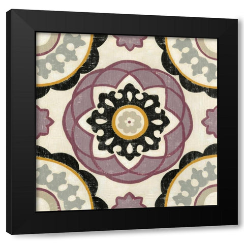 Lavender Suzani I Black Modern Wood Framed Art Print with Double Matting by Zarris, Chariklia