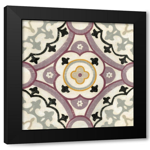 Lavender Suzani II Black Modern Wood Framed Art Print by Zarris, Chariklia