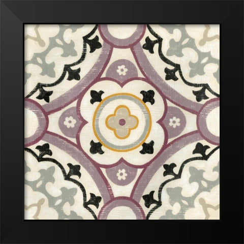 Lavender Suzani II Black Modern Wood Framed Art Print by Zarris, Chariklia