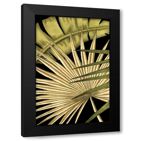 Rustic Tropical Leaves I Black Modern Wood Framed Art Print with Double Matting by Harper, Ethan